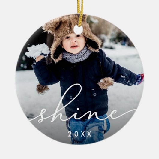 Shine Script | Foto Keramisch Ornament (Voorkant)