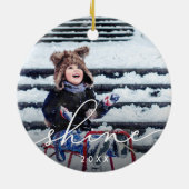 Shine Script | Foto Keramisch Ornament (Achterkant)