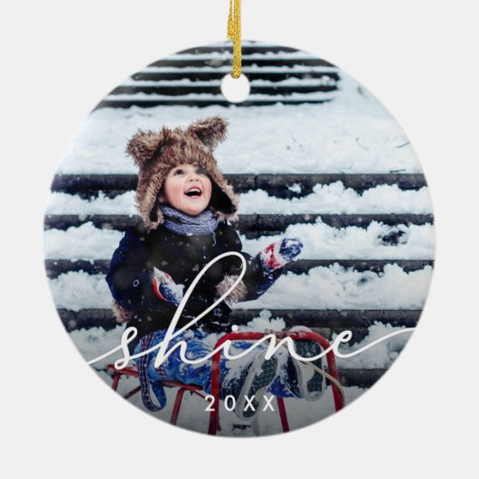 Shine Script | Foto Keramisch Ornament (Achterkant)