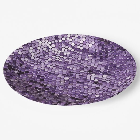 Shine Shine Paarse Star AI kunst Papieren Bordje (Gekanteld)