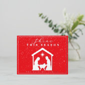 Shine This Season Kerstfeest Rood Zilver Folie Feestdagen Briefkaart (Staand Voorkant)