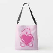 Shine Today Pink Tote Bag with Cute Teddy Heart (Achterkant)