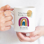 Shine Together Regenboog Weer Beste Leraar Ooit Koffiemok<br><div class="desc">Gepersonaliseerde koffie mok voor de beste docent ooit! Dit trendy regenboogontwerp heeft een schattige doodle regenboog, zon en regen met magere lettertype typografie. De formulering luidt "wat het weer dat we samen [naam van de leerkracht] beste leraar ooit" en is klaar voor u om te personaliseren. Blader door mijn winkel...</div>