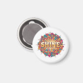 SHINE-typografie met kleurrijk Magneet (Voorkant / Achterkant)