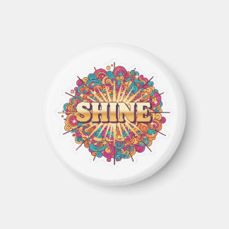 SHINE-typografie met kleurrijk Magneet