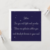 Shine... wenskaart kaart (Voorkant / Achterkant in situ)