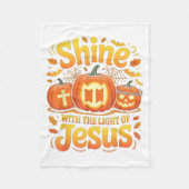 Shine With The Light Of Jesus Christian Halloween  Fleece Deken (Voorkant)