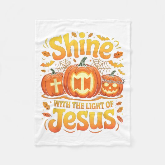 Shine With The Light Of Jesus Christian Halloween  Fleece Deken (Voorkant)