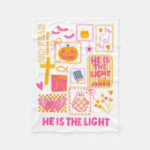 Shine With The Light Of Jesus Christian Halloween  Fleece Deken (Voorkant)