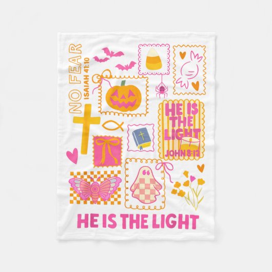 Shine With The Light Of Jesus Christian Halloween  Fleece Deken (Voorkant)