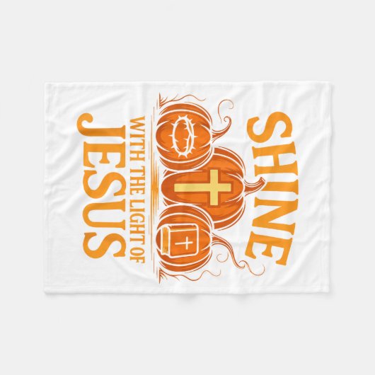 Shine With The Light Of Jesus Christian Halloween  Fleece Deken (Voorkant (Horizontaal))