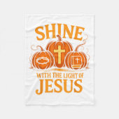 Shine With The Light Of Jesus Christian Halloween  Fleece Deken (Voorkant)