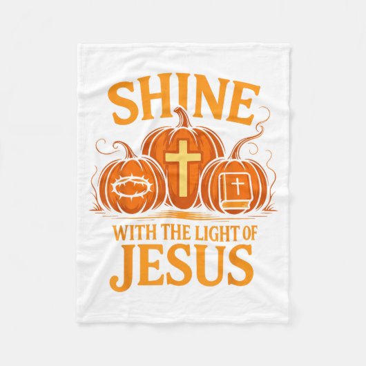 Shine With The Light Of Jesus Christian Halloween  Fleece Deken (Voorkant)