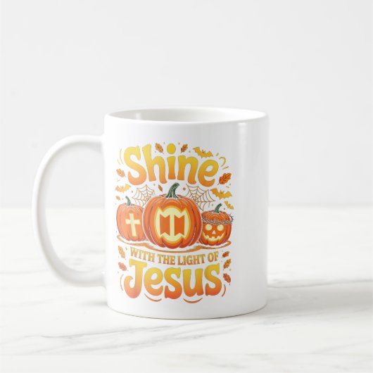 Shine With The Light Of Jesus Christian Halloween  Koffiemok (Links)