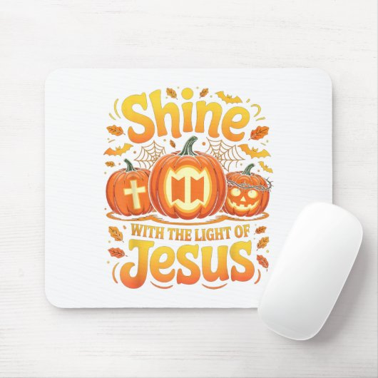 Shine With The Light Of Jesus Christian Halloween  Muismat (Met muis)
