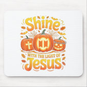 Shine With The Light Of Jesus Christian Halloween  Muismat (Voorkant)
