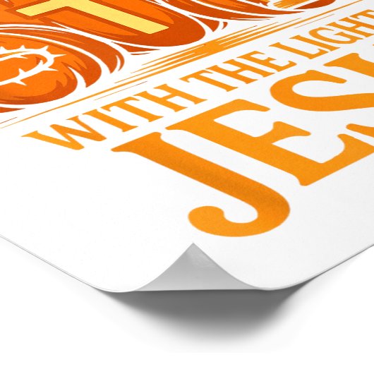 Shine With The Light Of Jesus Christian Halloween  Poster (Hoek)