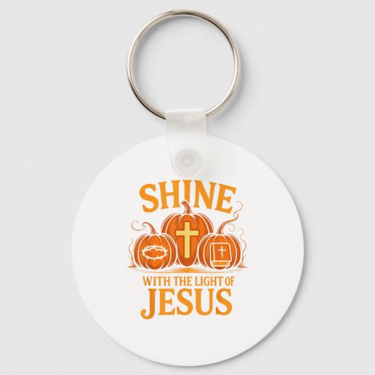 Shine With The Light Of Jesus Christian Halloween  Sleutelhanger (Voorkant)