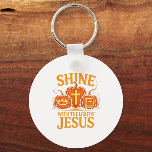 Shine With The Light Of Jesus Christian Halloween  Sleutelhanger (Voorkant)