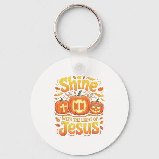 Shine With The Light Of Jesus Christian Halloween  Sleutelhanger (Voorkant)