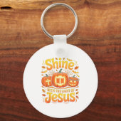 Shine With The Light Of Jesus Christian Halloween  Sleutelhanger (Voorkant)