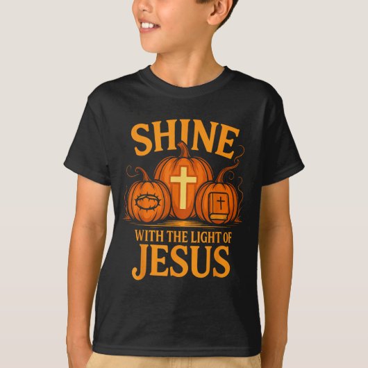 Shine With The Light Of Jesus Christian Halloween  T-shirt (Voorkant)