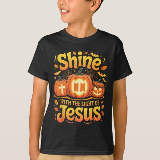 Shine With The Light Of Jesus Christian Halloween  T-shirt (Voorkant)