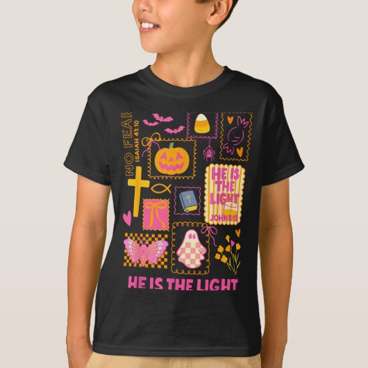 Shine With The Light Of Jesus Christian Halloween  T-shirt (Voorkant)