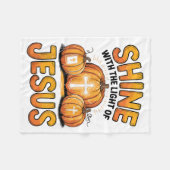 Shine With The Light Of Jesus Halloween Christian  Fleece Deken (Voorkant (Horizontaal))