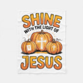 Shine With The Light Of Jesus Halloween Christian  Fleece Deken (Voorkant)