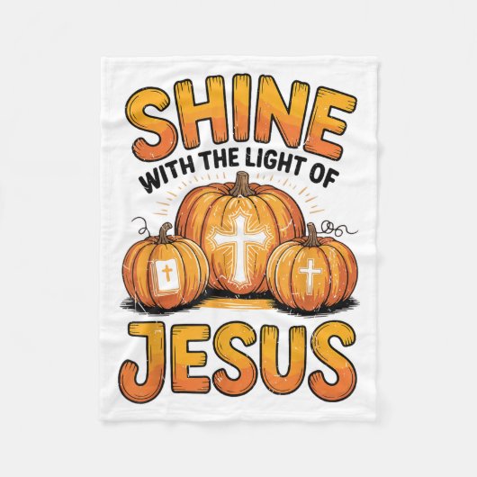 Shine With The Light Of Jesus Halloween Christian  Fleece Deken (Voorkant)