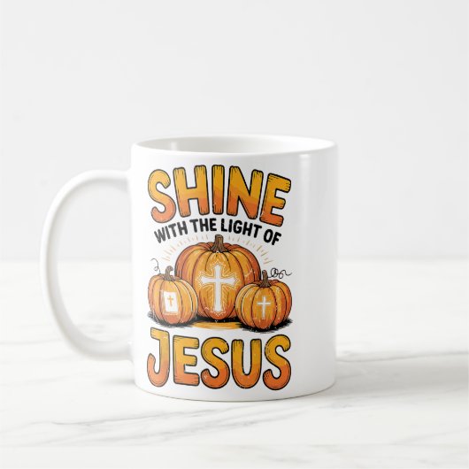 Shine With The Light Of Jesus Halloween Christian  Koffiemok (Links)
