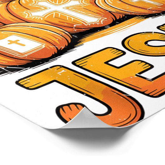 Shine With The Light Of Jesus Halloween Christian  Poster (Hoek)