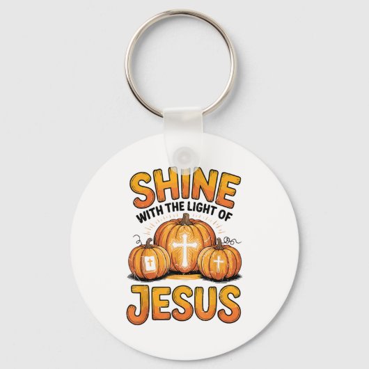 Shine With The Light Of Jesus Halloween Christian  Sleutelhanger (Voorkant)
