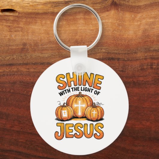 Shine With The Light Of Jesus Halloween Christian  Sleutelhanger (Voorkant)