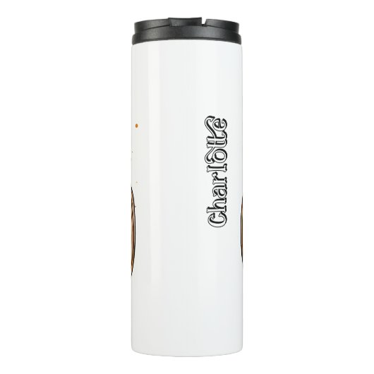 Shine zijn licht pompoen grafiek thermosbeker (Achterkant)