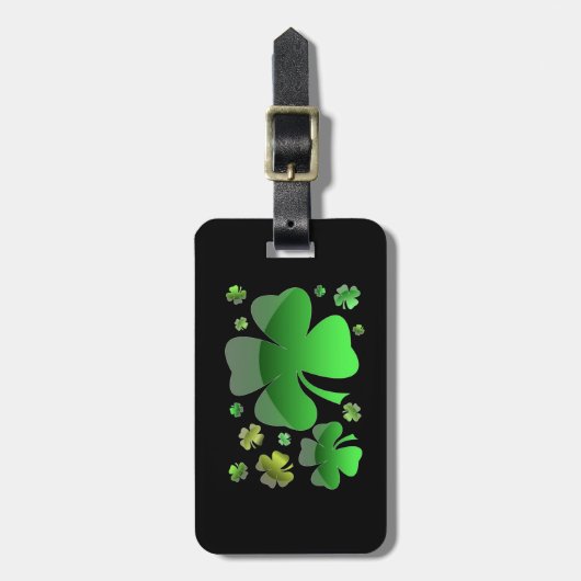 Shiney Shamrocks Bagagelabel (Voorkant verticaal)