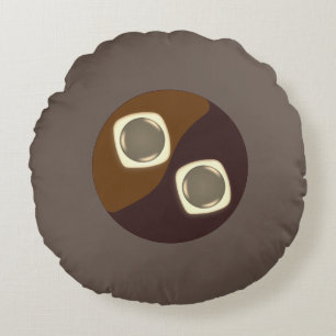 Shiney Twin Buttonnen Patronen Ronde Kussen