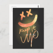 Shing Gold houdt het op Funny Smile Emoji Briefkaart (Voorkant / Achterkant)