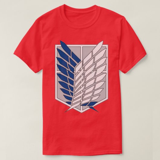 Shingeki no kyojin Vleugels van Vrijheid Redbubble T-shirt (Design voorkant)