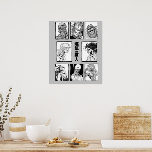 Shingeki no Kyoto Attack op Titan Titans Poster (Keuken)