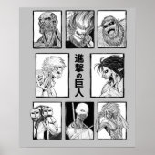 Shingeki no Kyoto Attack op Titan Titans Poster (Voorkant)