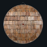 Shingle Wood Dartbord<br><div class="desc">Een cool,  rustiek dartbord met een foto van houten gordelroos.</div>