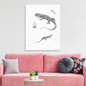 Shingled Iguana Canvas Afdruk (Insitu (Woonkamer))