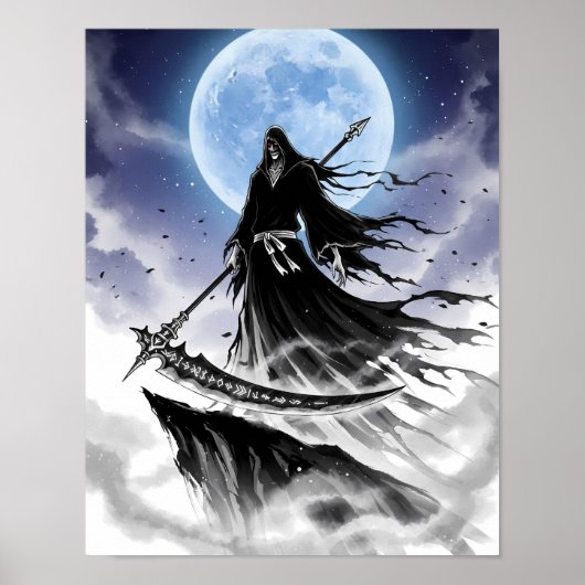 Shinigami Sumi-e Art Poster (Voorkant)