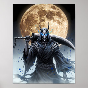 Shinigami Sumi-e Art Poster