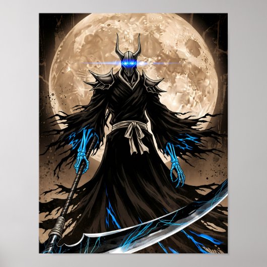 Shinigami Sumi-e Grunge Art Poster (Voorkant)