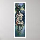 "Shining Armor" Knight Waterverf Poster (Voorkant)