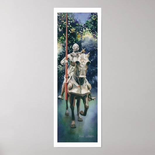 "Shining Armor" Knight Waterverf Poster (Voorkant)