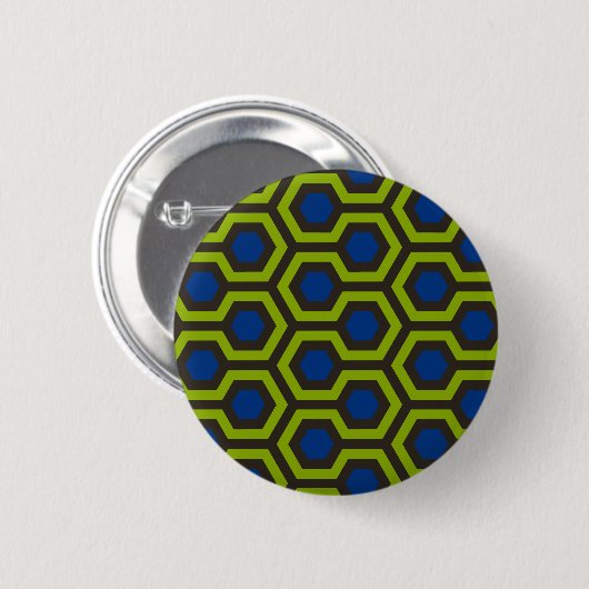 Shining Blue Ronde Button 5,7 Cm (Voorkant /achterkant)